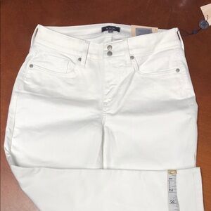 NYDJ cool embrace white denim capris